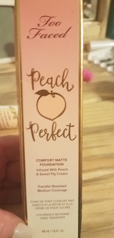Too Faced Peach Perfect Foundation in

Warm Beige